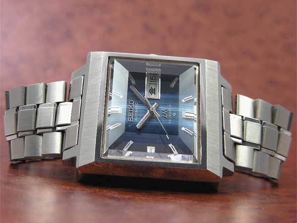 セイコー LM ロードマチック デイデイト 角型 5606-5080 ブルー