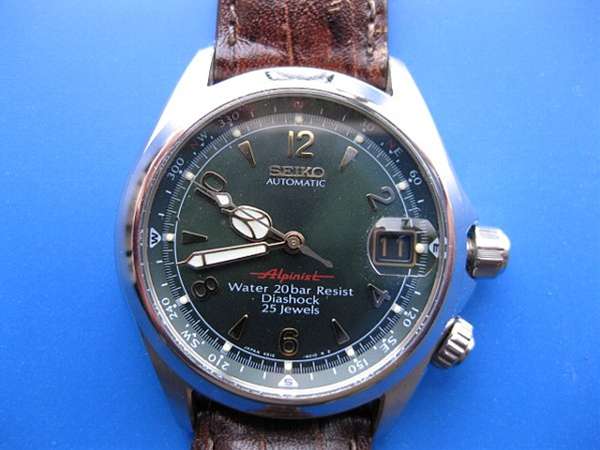 セイコー アルピニスト・グリーン 4S15-6000 自動巻き 25石 美品