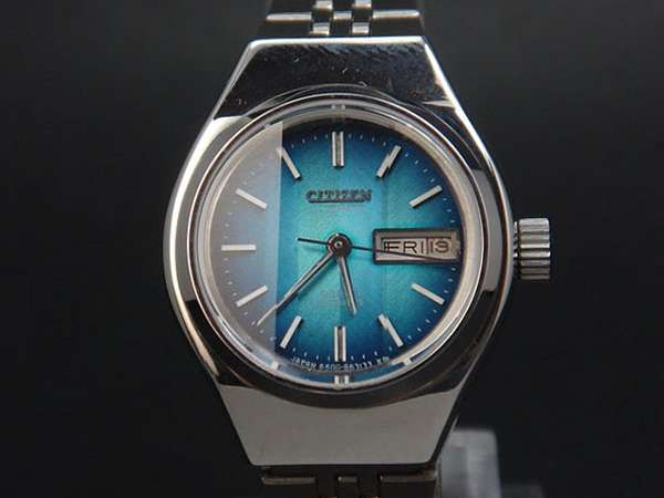 シチズン 未使用 コスモスターV2 自動巻き レディース 21石 ブルー