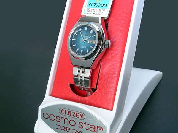 シチズン 未使用 コスモスターV2 自動巻き レディース 21石 ブルー