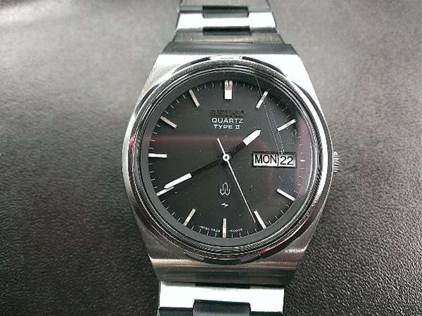 セイコー タイプ2 希少 艶消しブラック文字盤1970年代ビンテージ