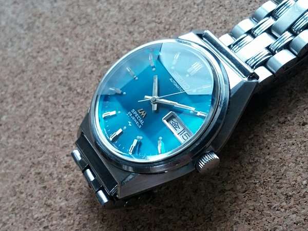 セイコー SEIKO ロードマチックスペシャル 5面カットガラス ブルー文字
