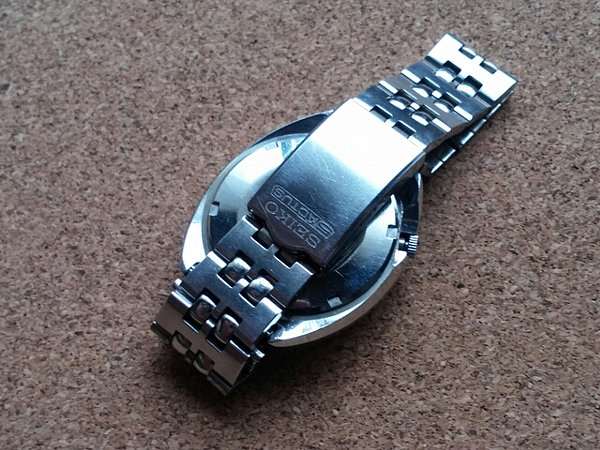 セイコー SEIKO 5アクタス SS 9面カットガラス ブルー文字盤 23石 自動