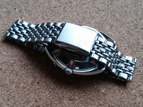 オリエント クロノエース 9面カットガラス 赤文字盤 自動巻き 極美品