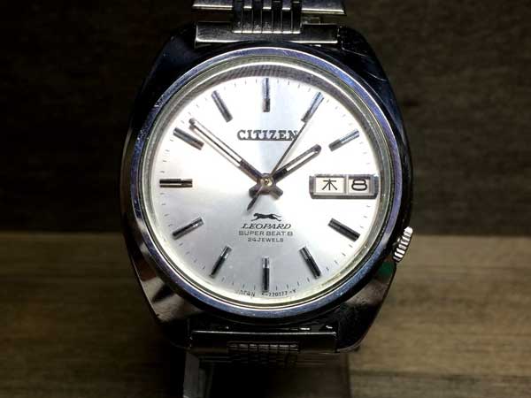 シチズン レオパール スーパービート8 自動巻き 美品 リューズCTZ刻印