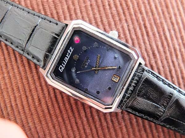 セイコー SEIKO 39クォーツ V.F.A. セコンドフラッシュ ブルー 美品