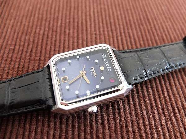 セイコー SEIKO 39クォーツ V.F.A. セコンドフラッシュ ブルー 美品