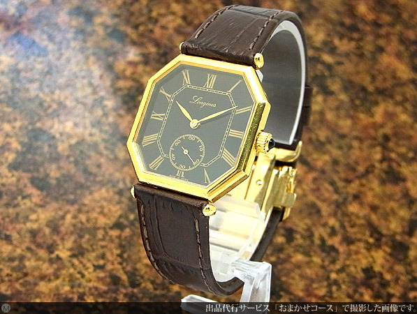 ロンジン LONGINES スモールセコンド ブラックダイヤル ローマン