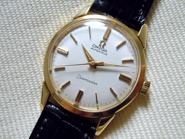 オメガ シーマスター 18金無垢 Cal.591 未使用クロコダイルバンド Ω
