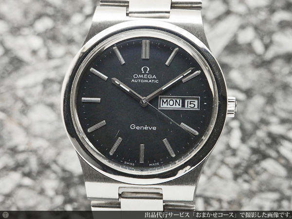 オメガ OMEGA ジュネーブ デイデイト ブラックダイヤル ラウンドケース