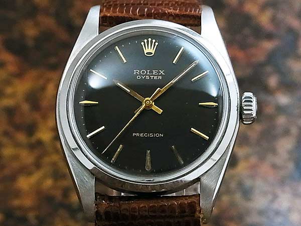ロレックス ROLEX オイスタープレシジョン Ref.6426 ブラックダイヤル