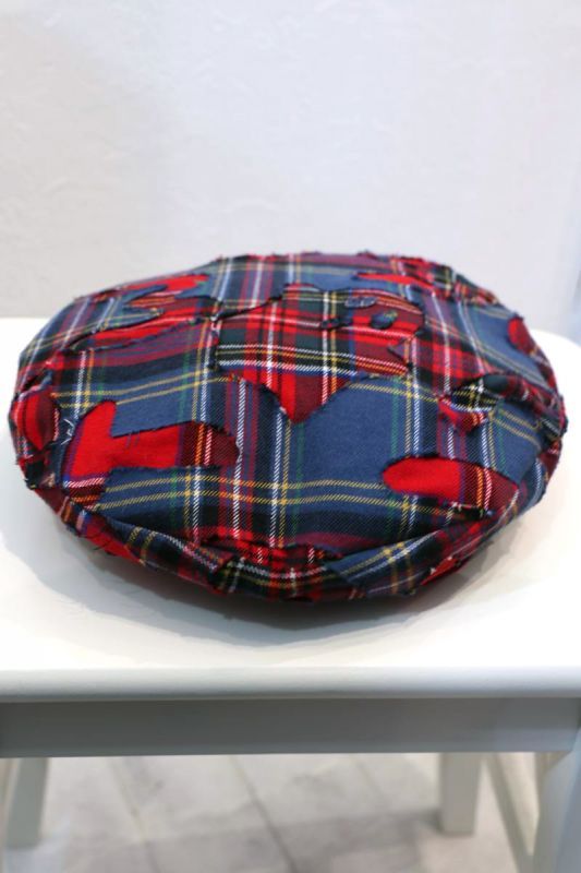 HEIHEI ヘイヘイ】デザインタータンチェック柄ベレー帽