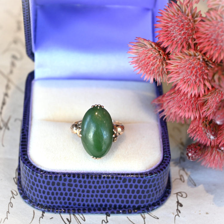 レトロな翡翠 デザインリング | 芦屋Antico