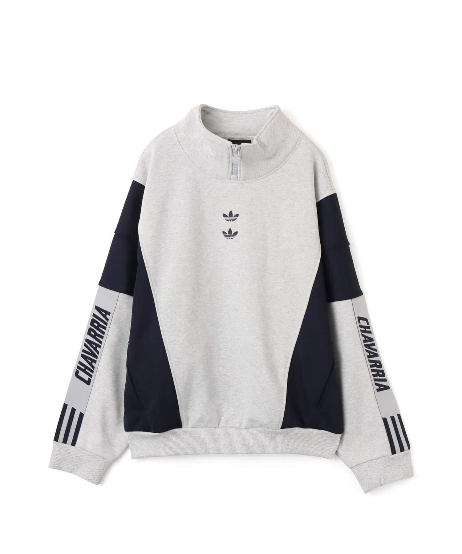 adidas CHAVARRIA WATSONVILLE MOCKNECK JUMPER ライトグレーヘザー