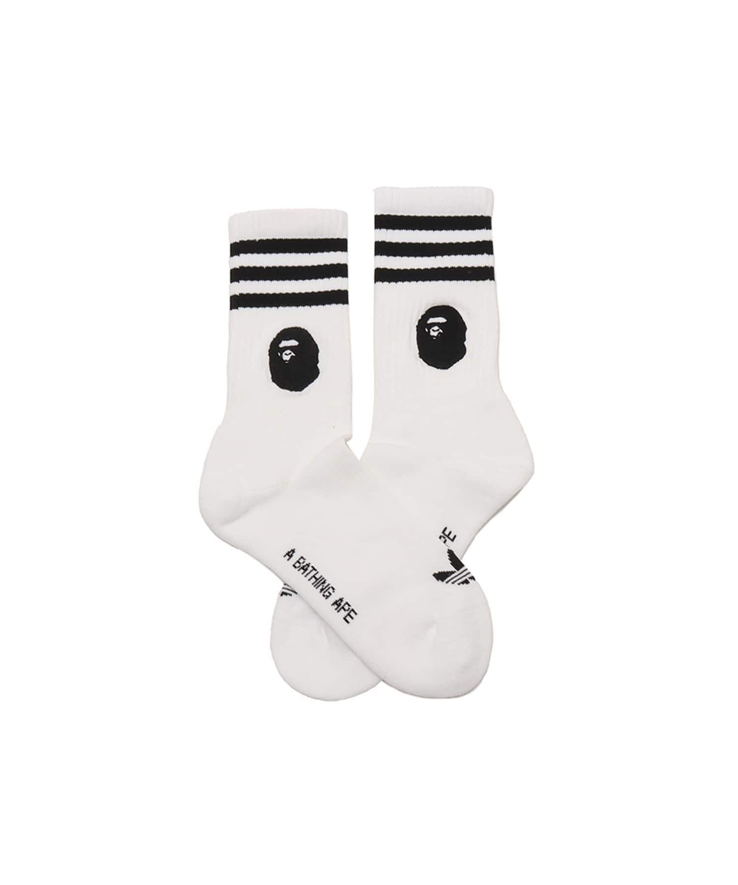 adidas BAPE SOCKS ホワイト/ブラック（アディダス ベイプ ソックス