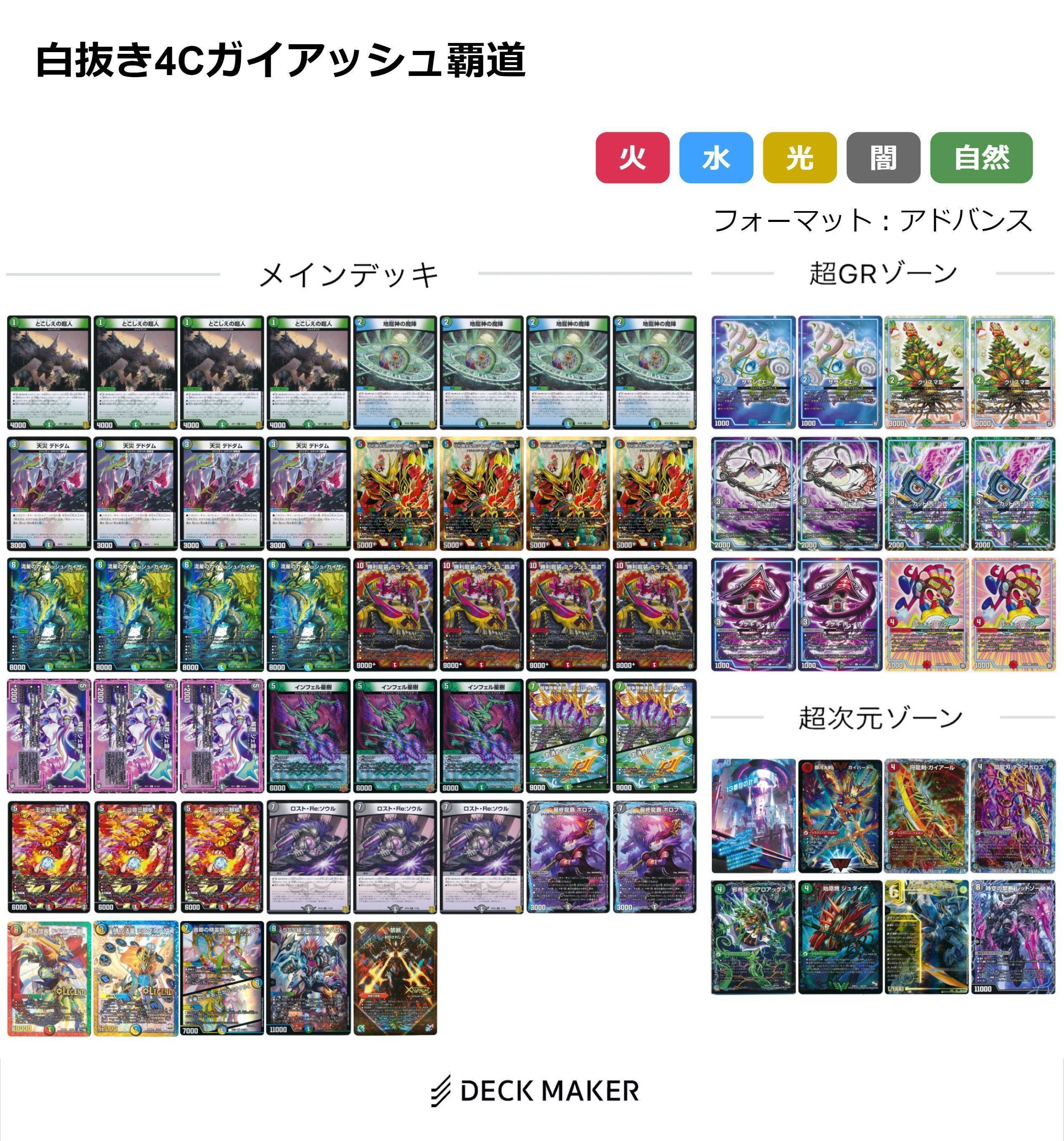 白抜き4Cガイアッシュ覇道【デッキ紹介】｜いづな