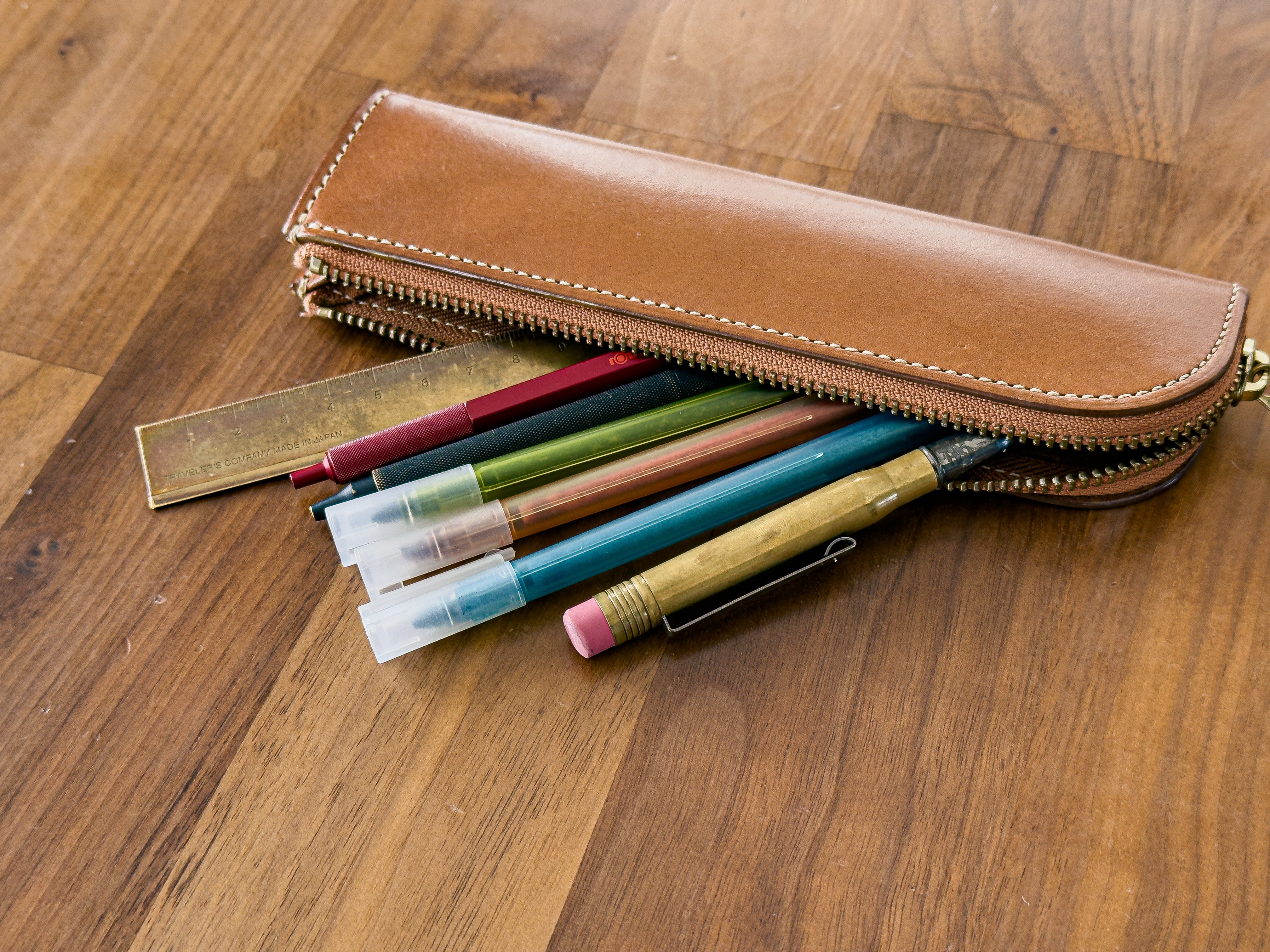 土屋鞄のペンケース中身紹介｜毎日使う文具とこだわり｜my_leather_items