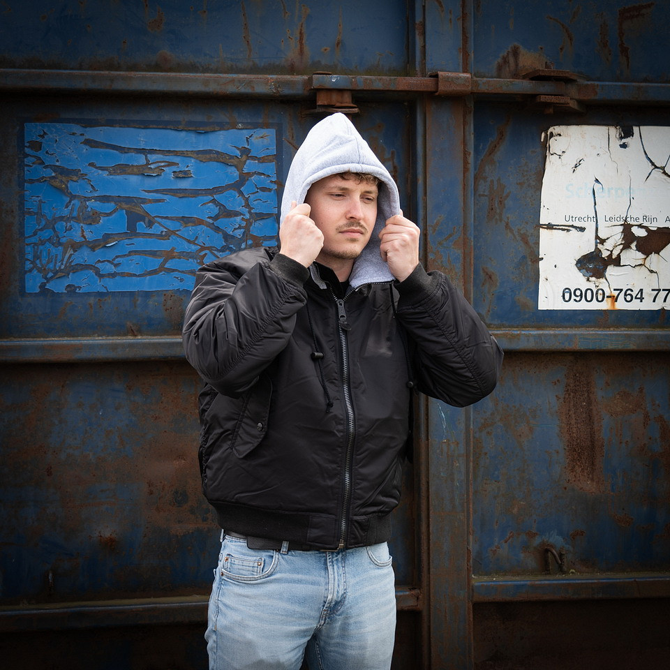 Fostex MA-1 Hooded Bomber Jacket - Black - Bomber Jackets