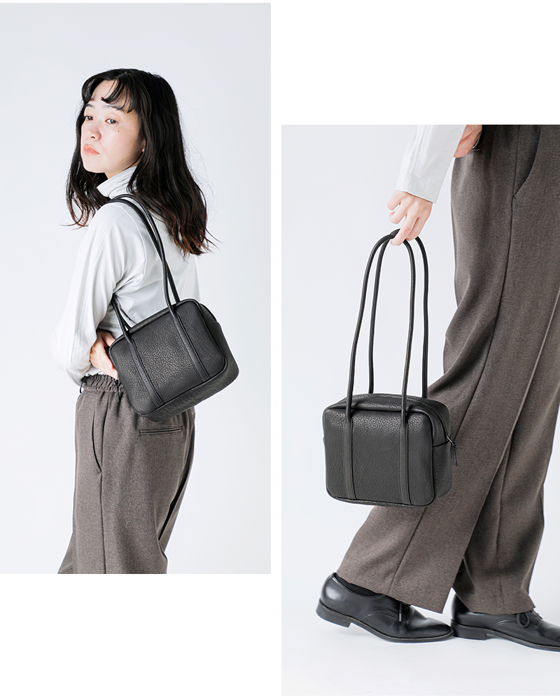 Aeta アエタ DA107 SQUARE BOSTON Long handle S ディアレザー