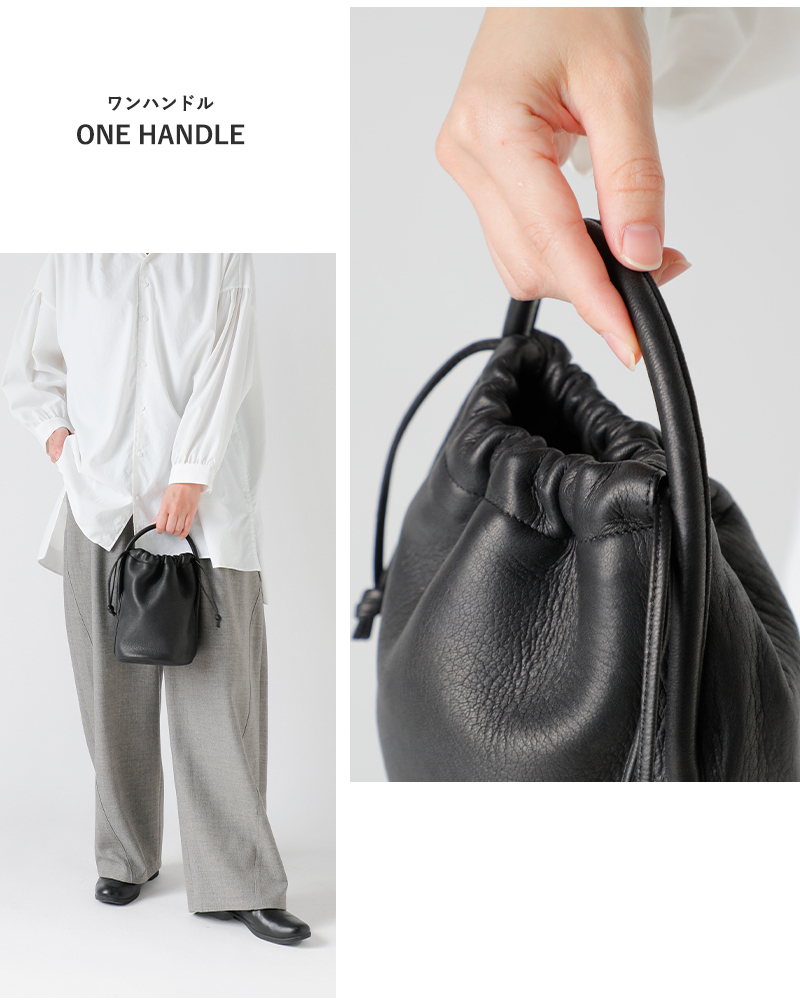 Aeta アエタ ディアレザー ハンドル ポーチ Sサイズ “DEER” da110-kk