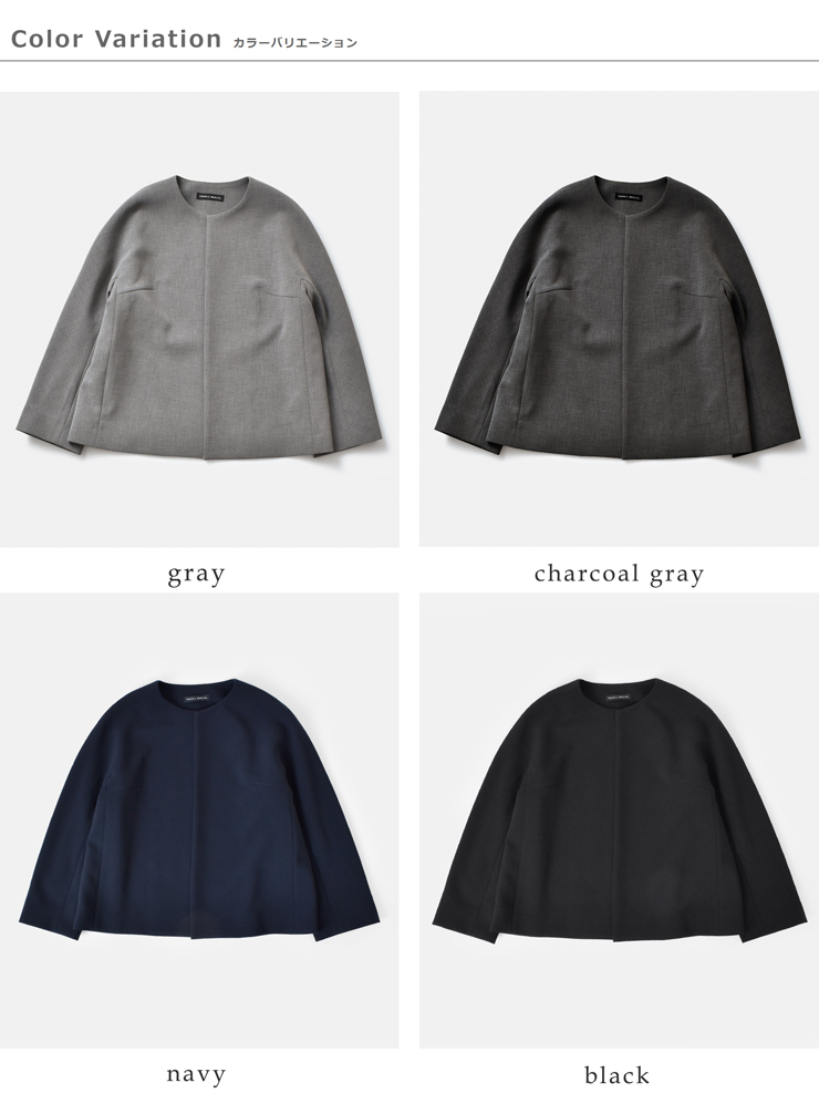 TRAVAIL MANUEL トラバイユマニュアル ダブルクロス ノーカラー