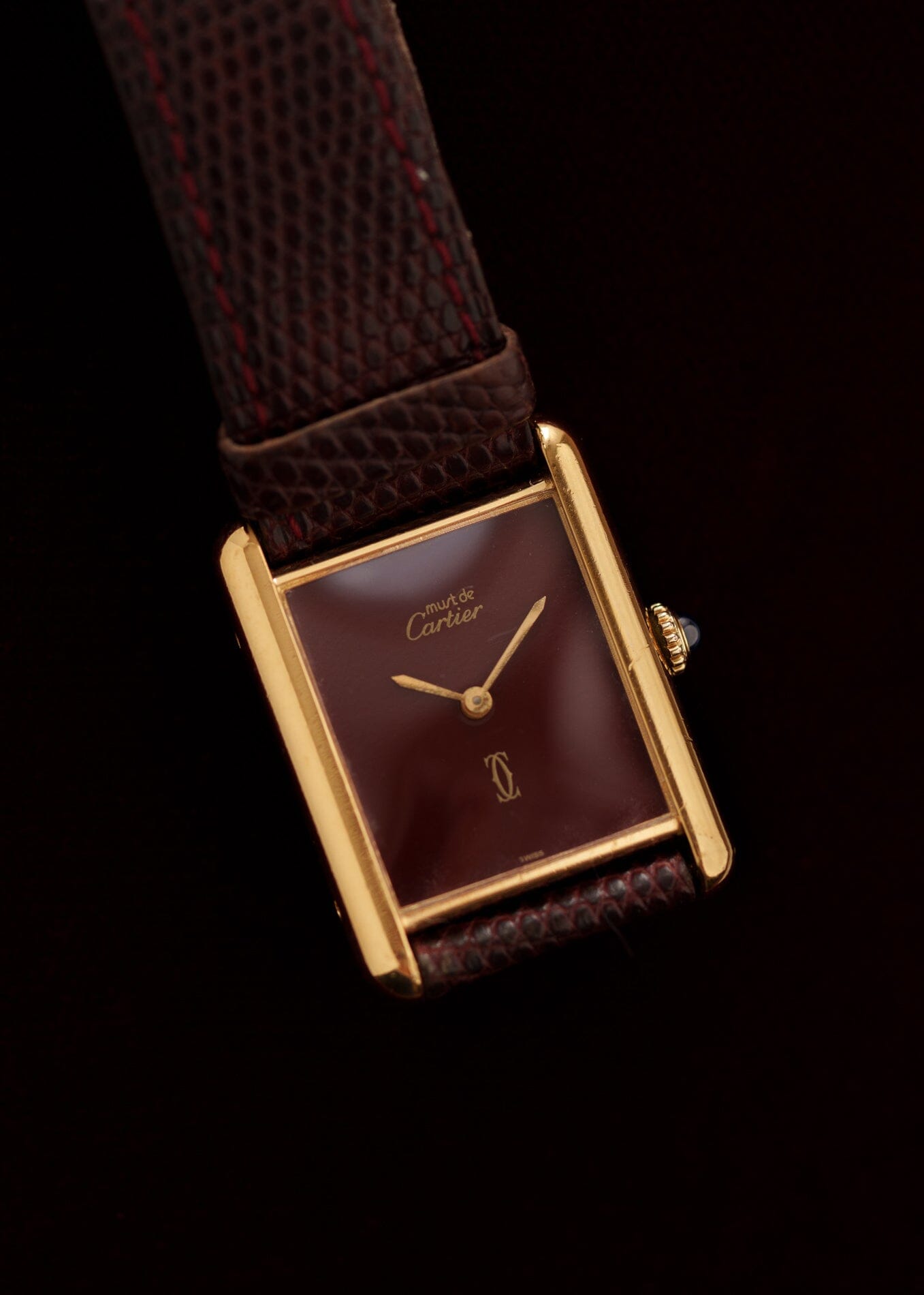 価格交渉可カルティエ マストタンク LM バーガンディ手巻きOH 2025年9