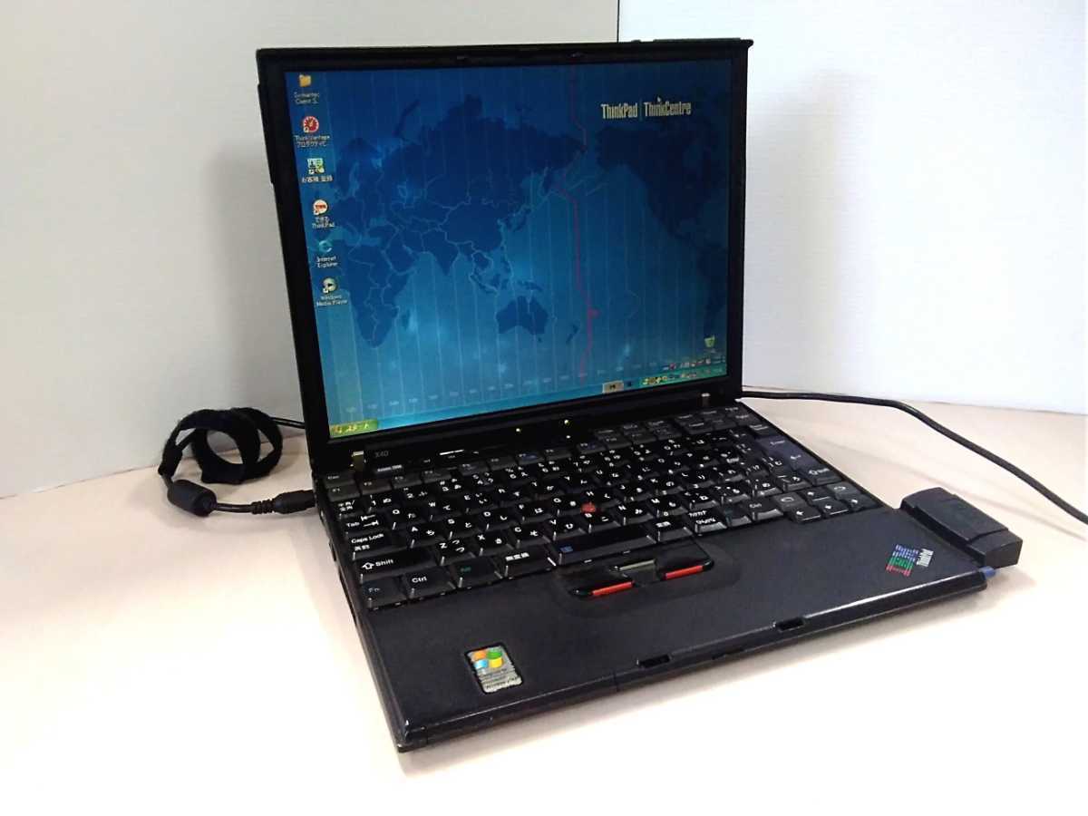 IBM ThinkPad X40 シンクパッド windowsXP 2002 Pentium M 1000MHz