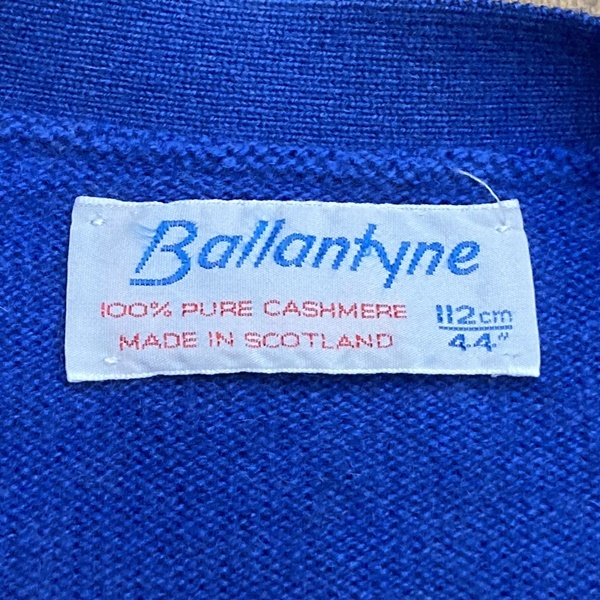 スコットランド製 80's Ballantyne カシミア ニット カーディガン
