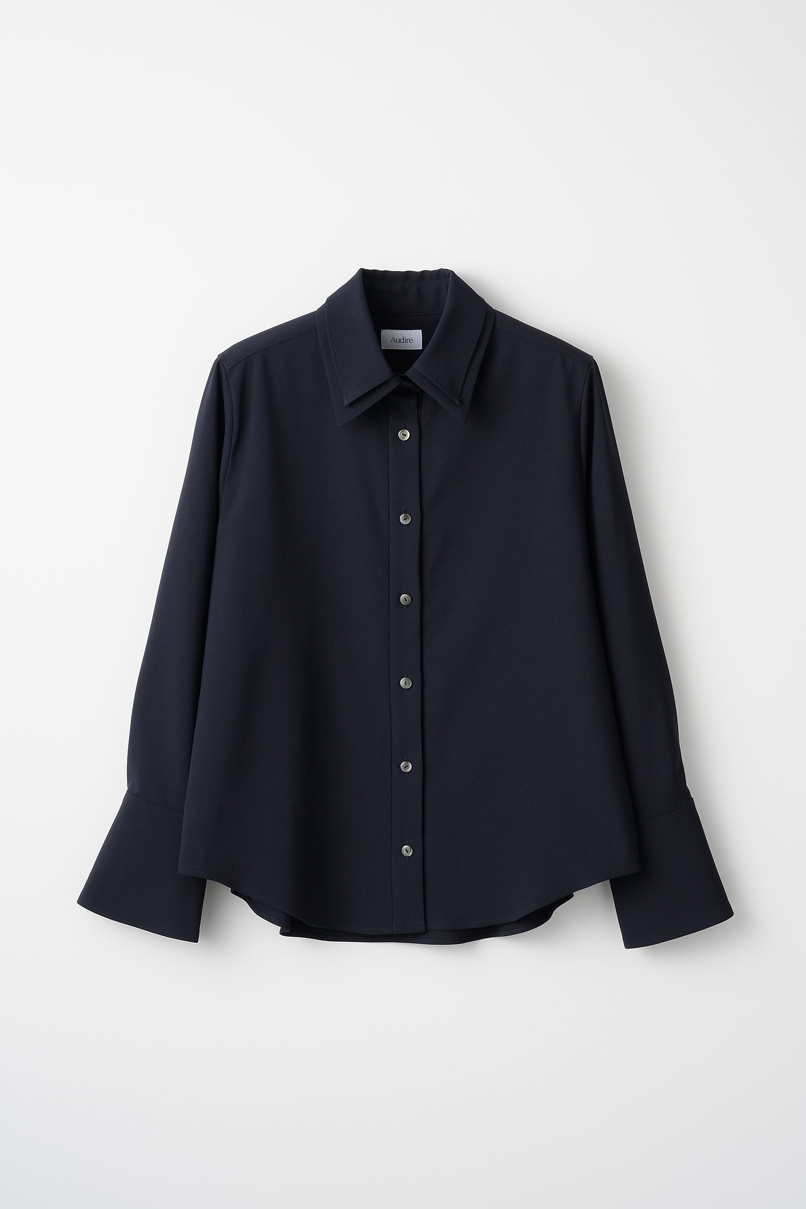 Double collar dress shirt (Navy) – Audire