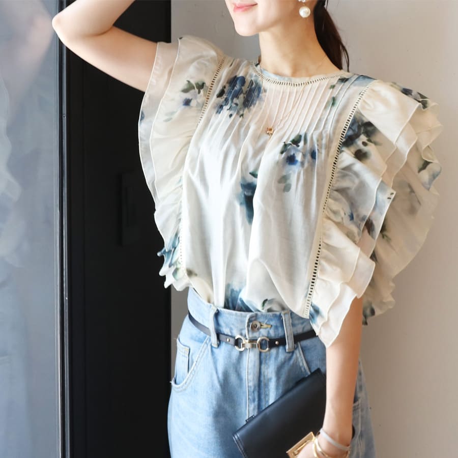 AVERY】アナベル・リッチレース長袖ブラウス【AVERYCOLLECTION