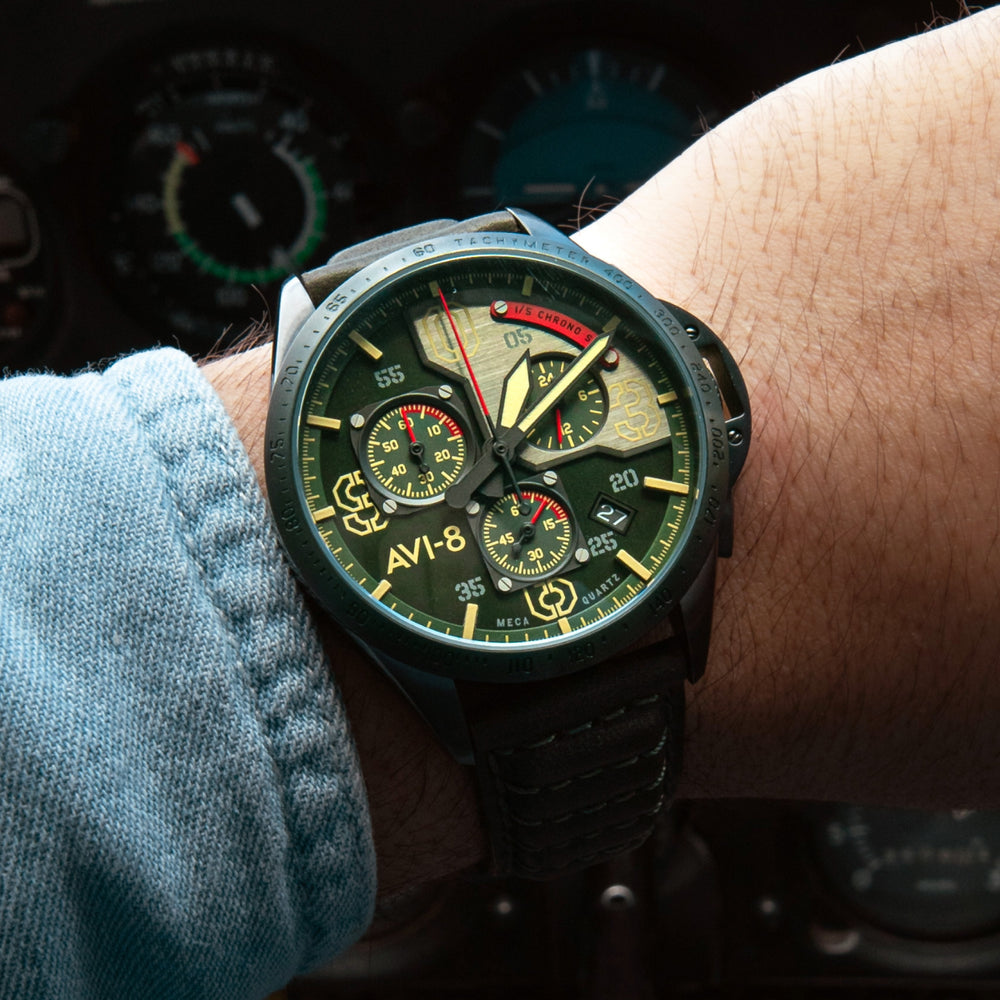 P-51 Mustang Blakeslee Chronograph AV-4077 – AVI-8 Timepieces