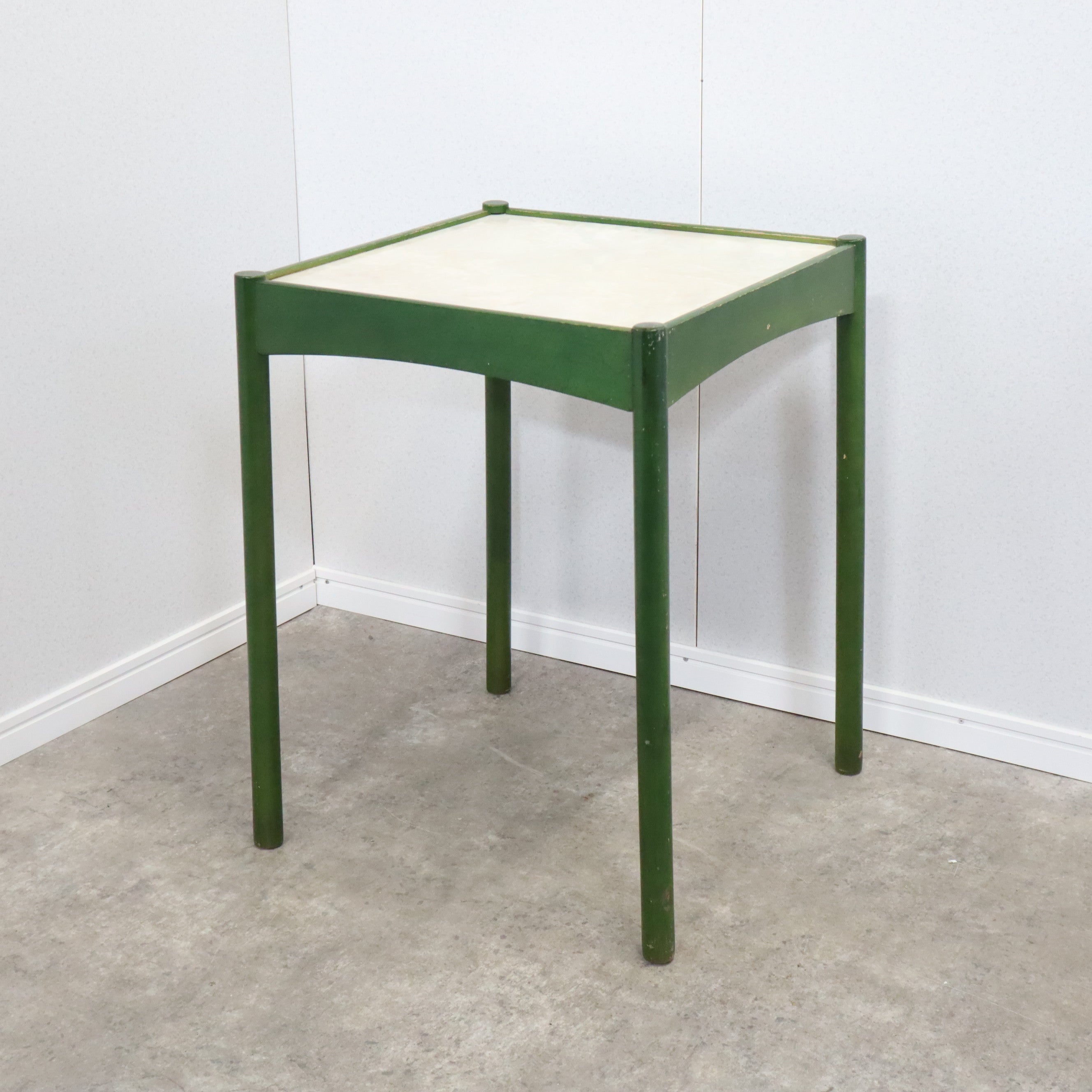 サイドテーブル 昭和レトロ グリーン カフェテーブル 店舗什器