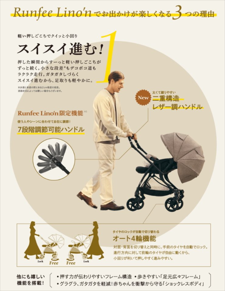 ランフィ リノン7 / Runfee Lino'n RB3L グレージュ №10525 | ベビー