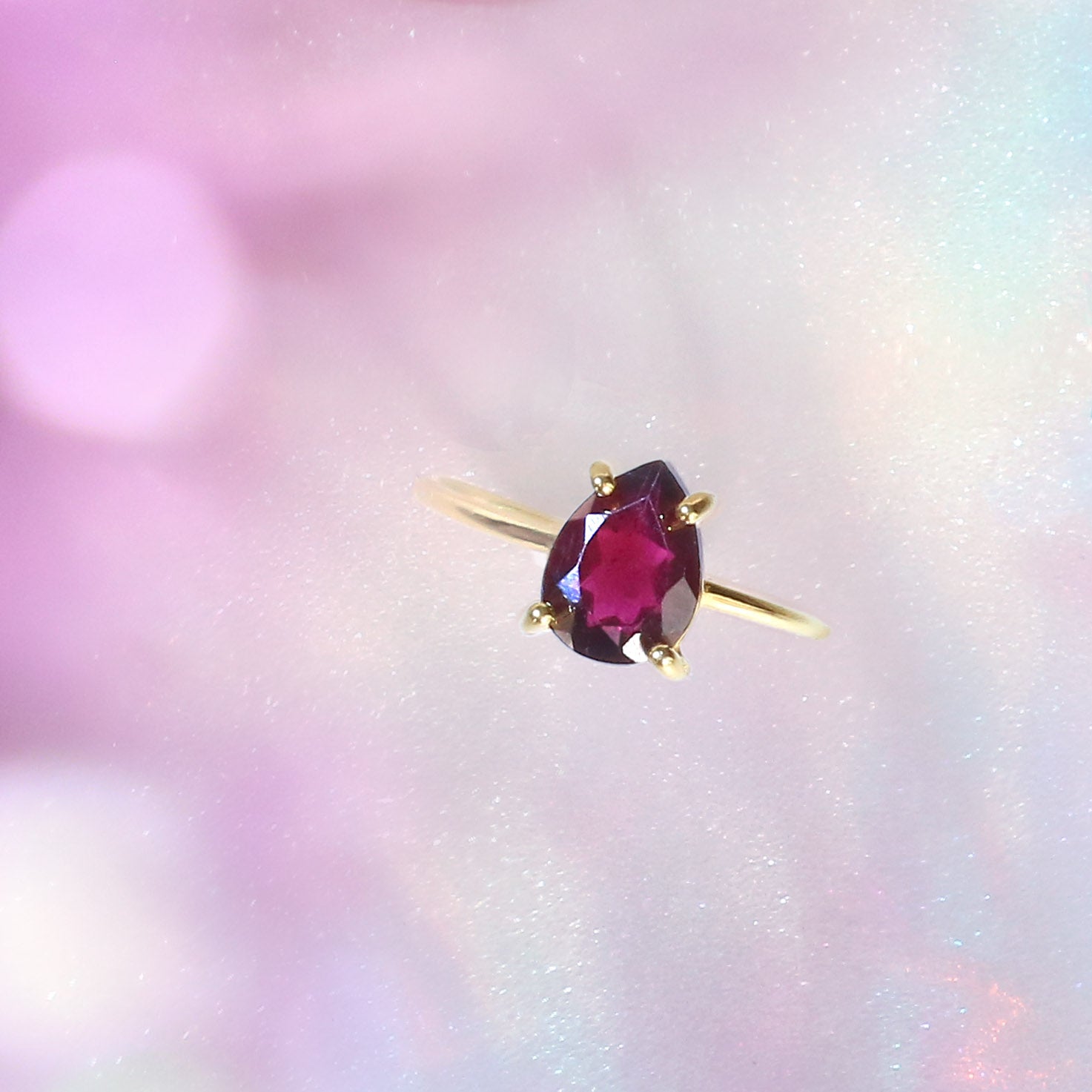 まつり アッシュペーフランス ルビーインゾイサイトリング➕ガーネット