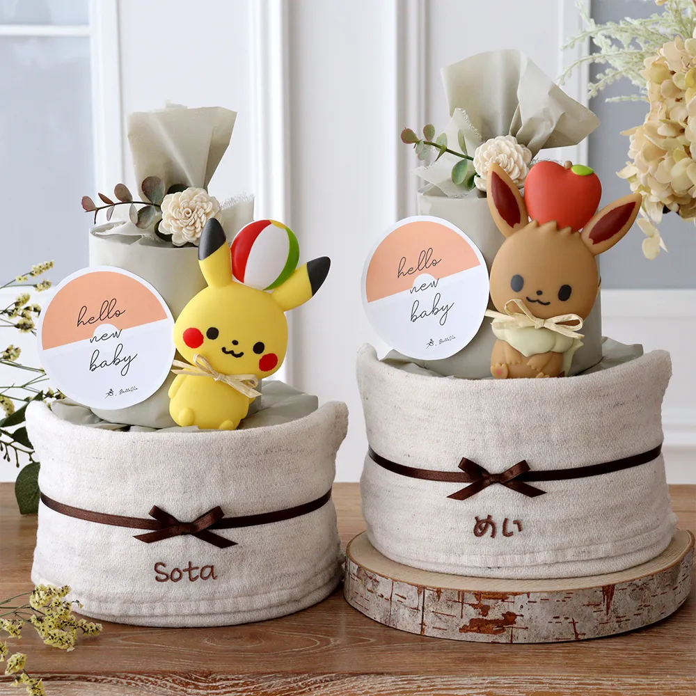 出産祝い】モンポケ ナチュラルタオル おむつケーキ｜ベルビーWebshop本店