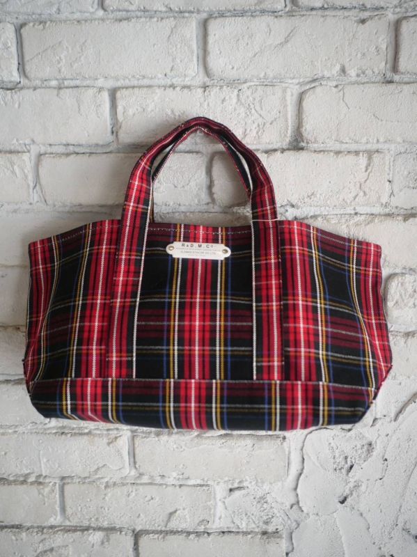 R&D.M.Co- / OLDMAN'S TAILOR TARTAN CHECK TOTE BAG アールアンド