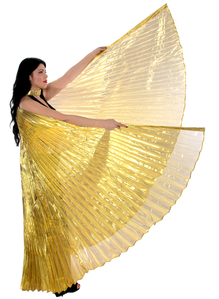Petite Gold Isis Wings Belly Dance Costume Prop