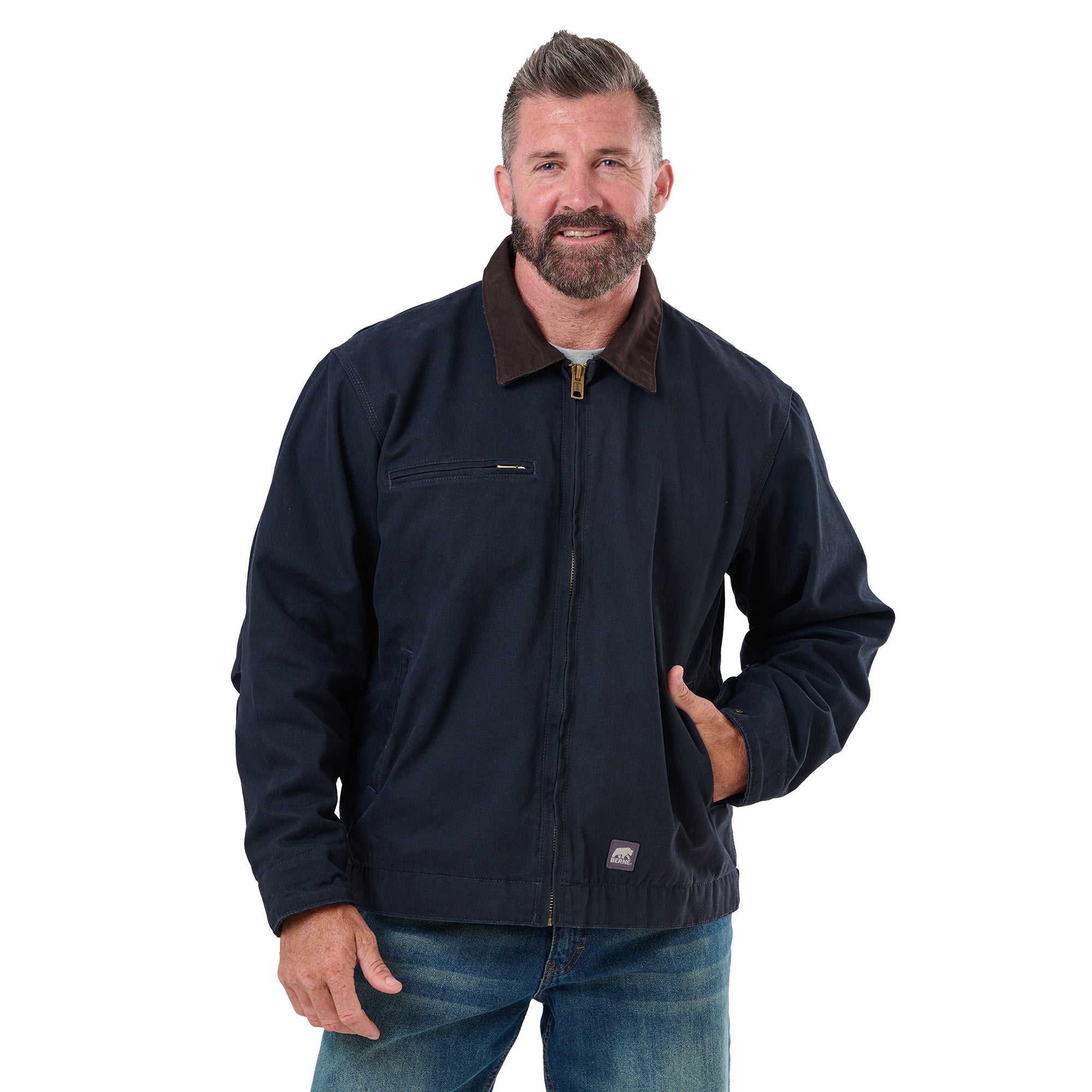 Men's Washed Gasoline Jacket | Corduroy Collar – Berne Apparel
