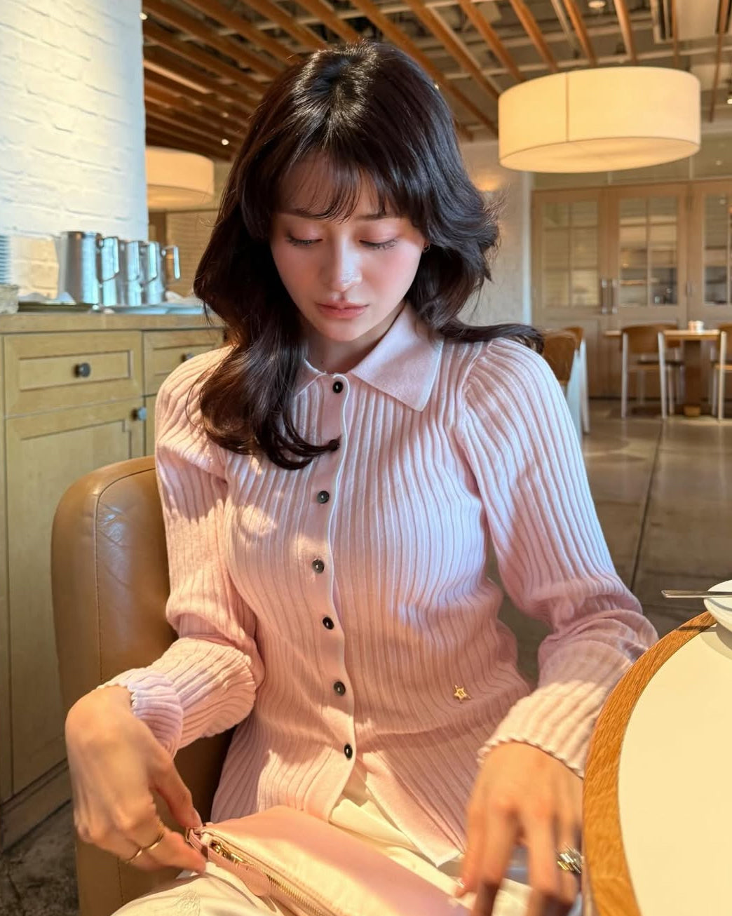 BIBIY. MADE | ANITA STAR CARDIGAN PINK｜Bibiy.