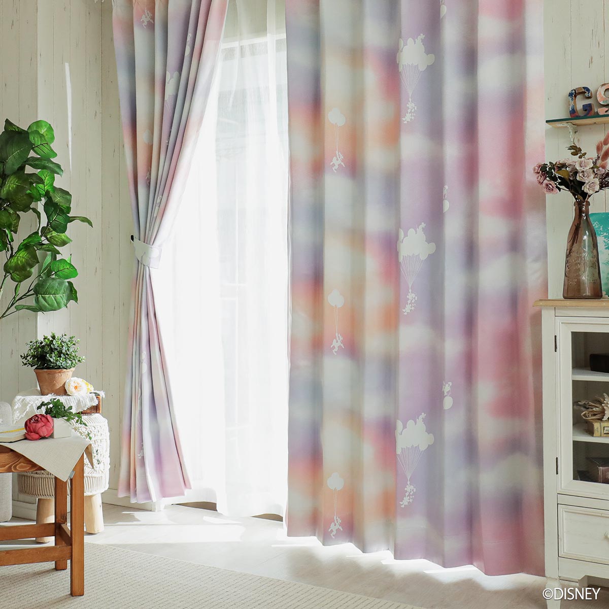 100サイズから選べる！お洒落ディズニー遮光カーテン 『ミッキーメロウ