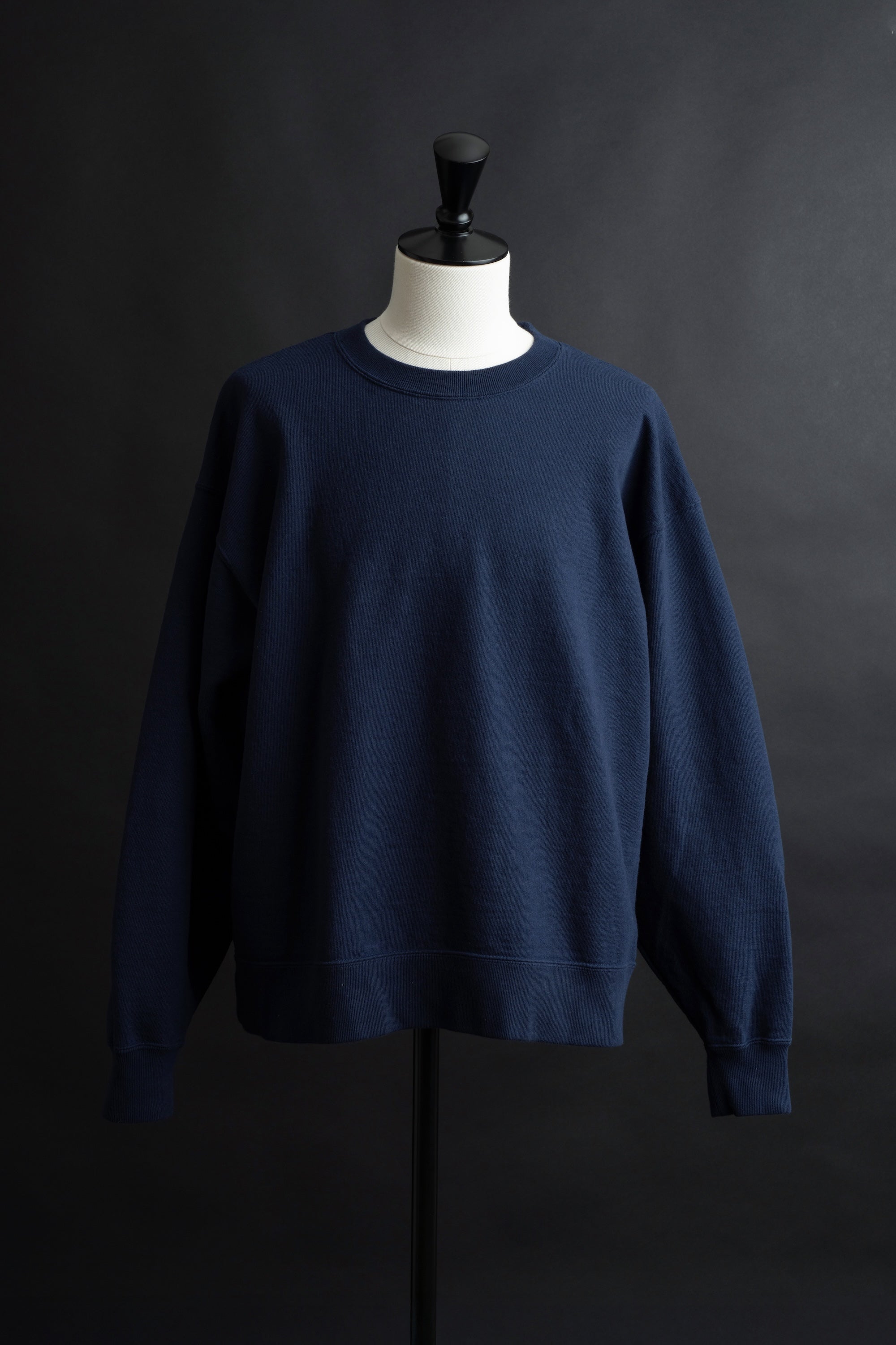 MTE004(02) CREWNECK SWEATSHIRT PLAIN NAVY – BIG JOHN【公式