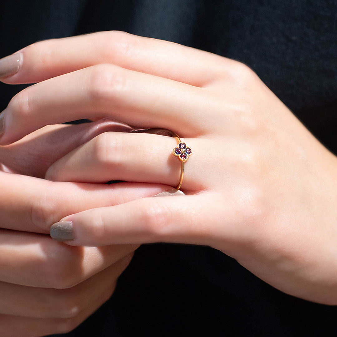 ビズー公式】アレキサンドライト (ブラジル産) K18(18金) PTリング