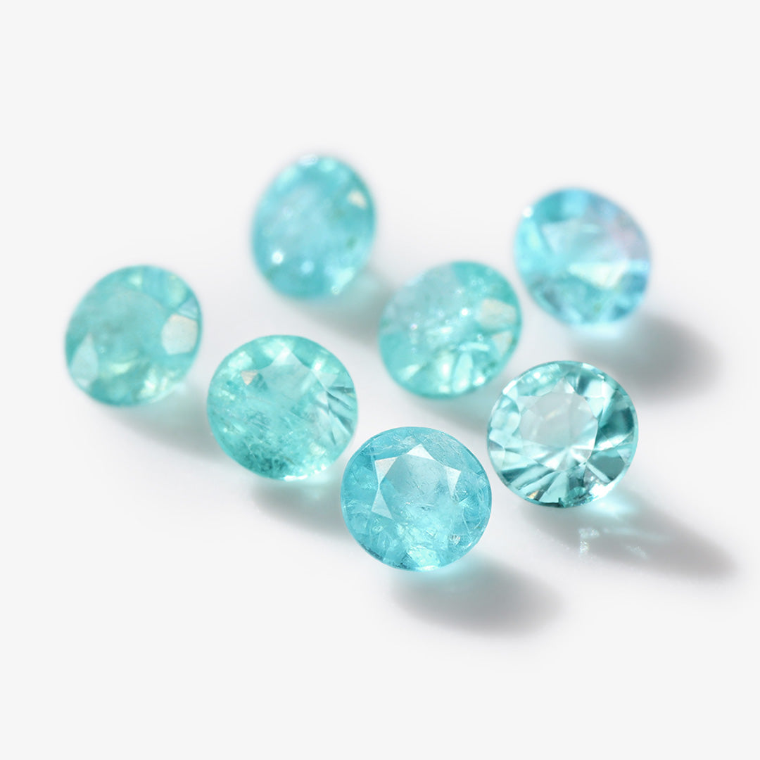 ビズー公式】パライバ トルマリン ラウンドカット ダイヤモンド K18(18