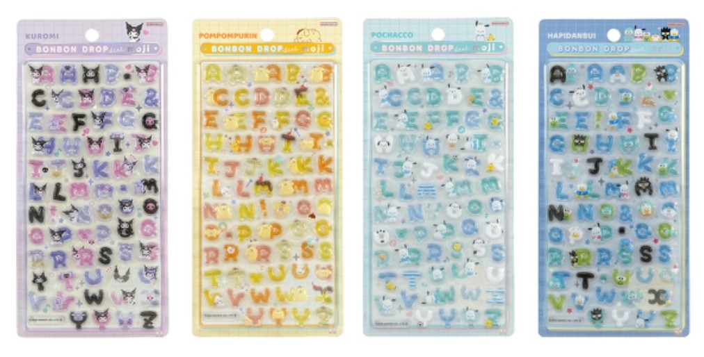 速報】ボンボンドロップシール新作22種の続報！サンリオアルファベット