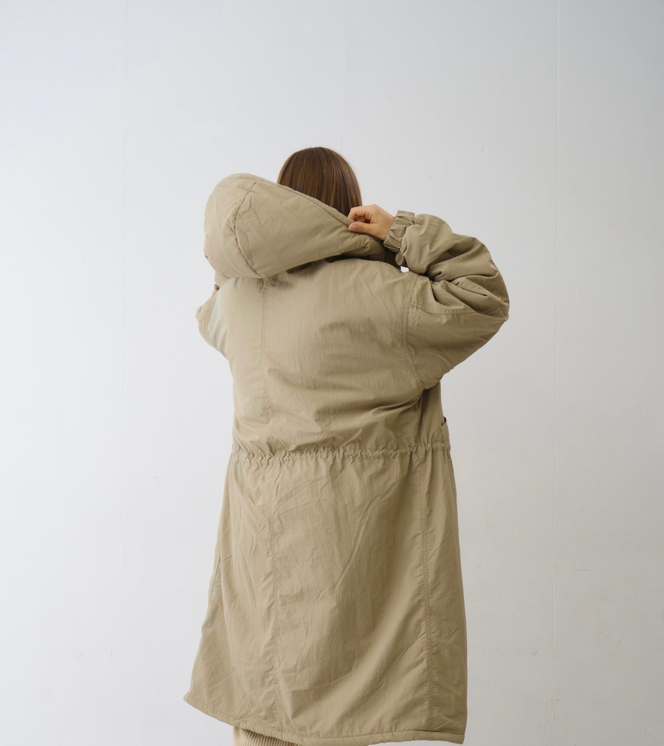 デザインフードボアロングコート – DALI GOAT