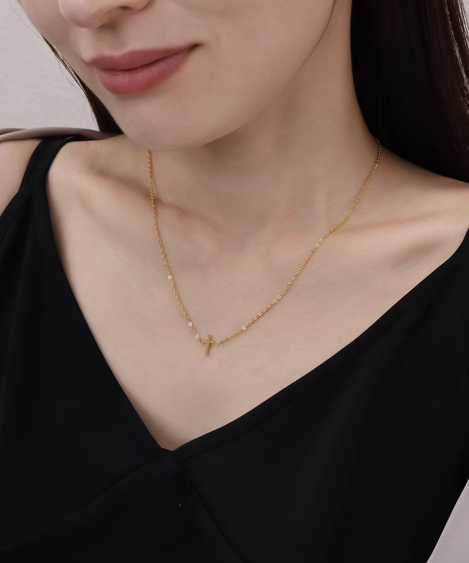 blackdia ocean ゴールドチェーンクロスネックレス