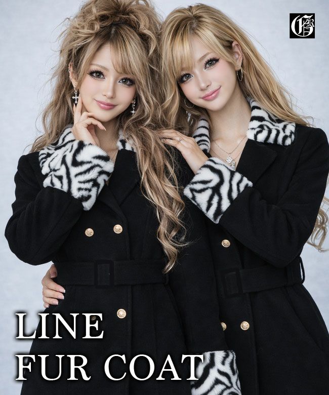 ファー付き美ラインコート | レディースギャルファッション通販