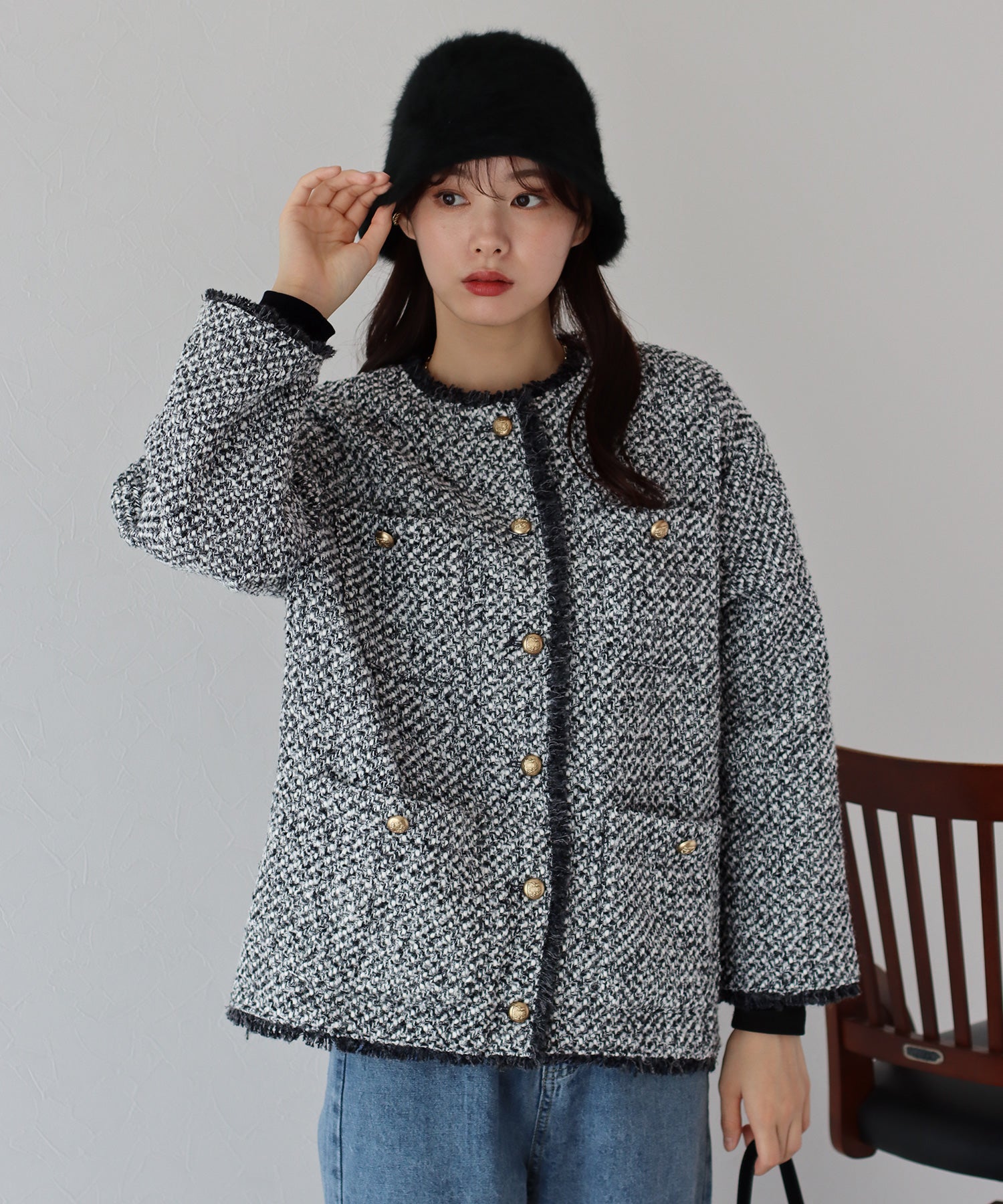 ウールツイードジャケットコート – BLUE ONLINE