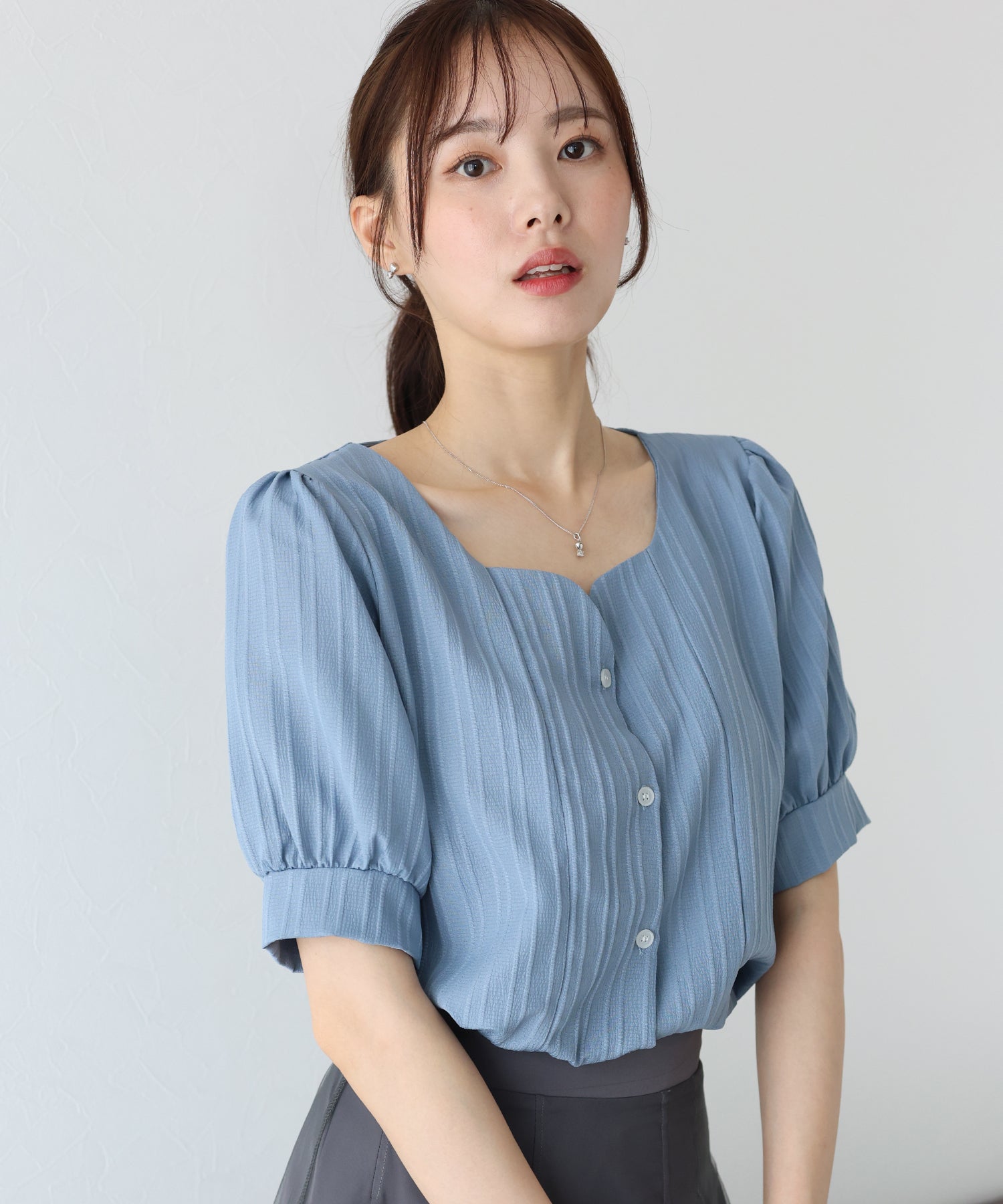 ハートネックブラウス【ネコポス】 – BLUE ONLINE