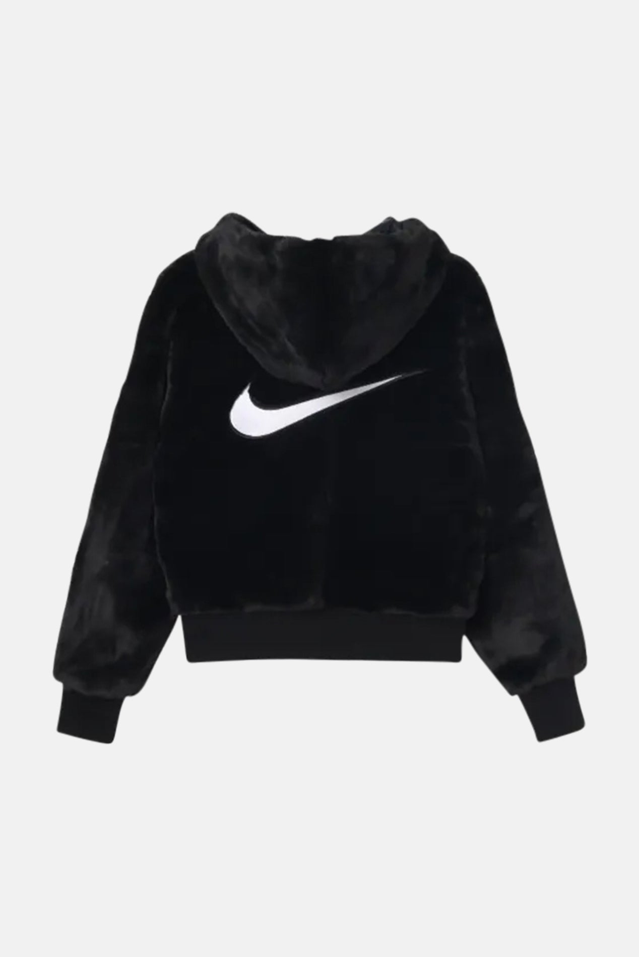 Nike Essential Faux Fur Jacket Black – blueandcream